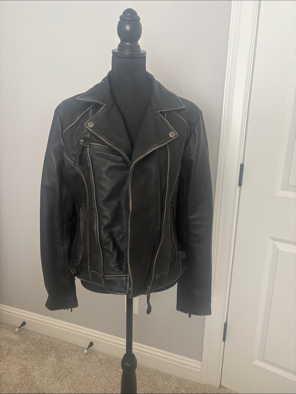 STS Ranchwear Black Leather Fringe Jacket - Picture 6 of 7